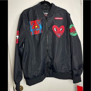 Members only KEITH HARRING heart bomber jacket